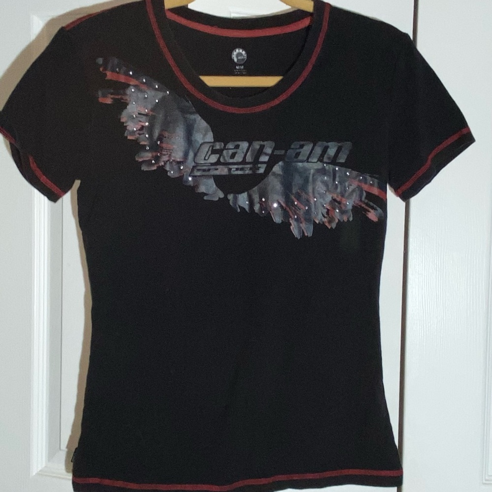 Spyder Can-am Women Black M Canam  Black Biker Y2K BRP AA04